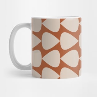 Plectrum Pattern in Putty and Terracotta Mug